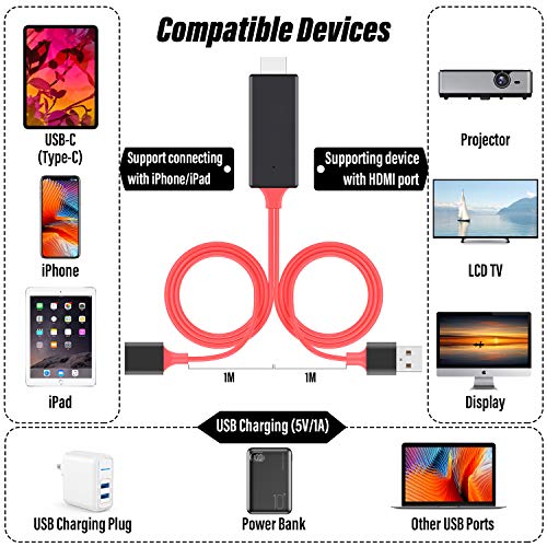Tsemy HDMI Кабли Адаптер USB НА HDTV Кабел, ЖИЦА DONGLE USB Машки + USB Женски НА HDMI Машки 1080p HDTV Пресликување Кабел За За Телефон/Рампа/S9/S8/Забелешка