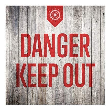 CGSignLab | Опасност Чувајте Надвор-Наутичко Дрво Прозорец Се Држат | 5 x5