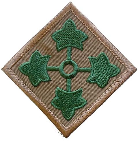 4-та пешадиска дивизија на Армијата на Соединетите држави, целосна боја, везена лепенка со лепило од железо