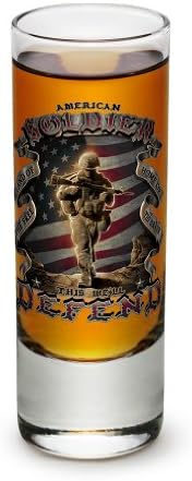 Erзор Битови Ветерани Американски Војник Патриотски Стакло Со Лого Во собата на 48 Стрелец Застрелан Стакло Со Логото