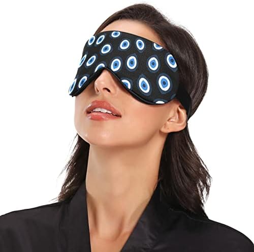 Унисекс спиење маска за очи, злобни очила за очила за ноќна маска за спиење удобно покритие за сенка на очите