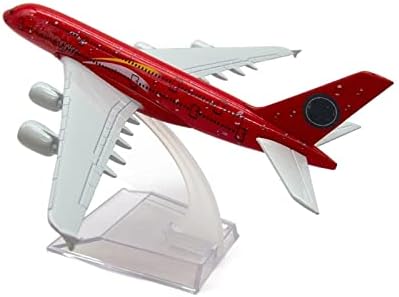 Модели на авиони 1/400 Скала Авион Црвено вклопување за Airbus A380 16см модел модел на авиони модел статички приказ серија графички