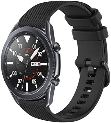 20мм Спорт гумена лента за Samsung Galaxy Watch 3 41mm, силиконски нараквици за ленти за галаксиски часовник 42мм, гледајте активен 2/1