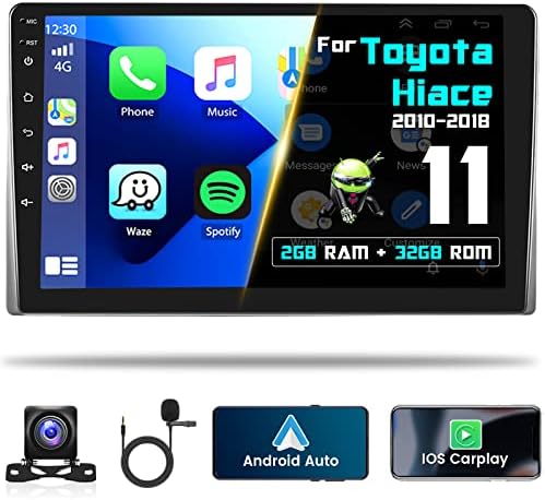 За 2010-2018 Тојота Хиас Радио, Роинву Андроид 11 Епл Карплеј Автомобил Стерео Со Андроид Автоматски 10.1 Екран На Допир Автомобил