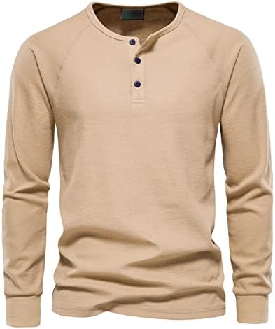 Машка цврста боја Баси Баси Пуловер памук плус големина маица со долги ракави дното на дното на екипажот на вратот на вратот