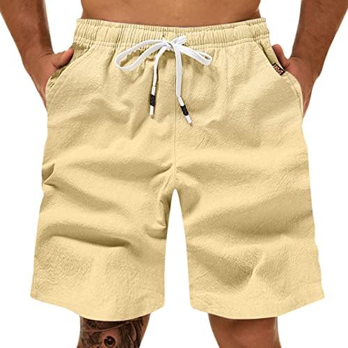 МИАШУИ Нејасни Летни Мажи Памучни Модни Спортски Карго Панталони Права Нога Лабави Шорцеви Плажа Панталони Куќа Со