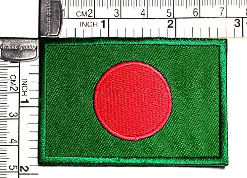 Кленплус 3 парчиња. 1. 7Х2, 6 ИНЧИ. Бангладеш Знаме Закрпи Национално Знаме Земја Воена Тактичка Везена Апликација Железо На Лепенка