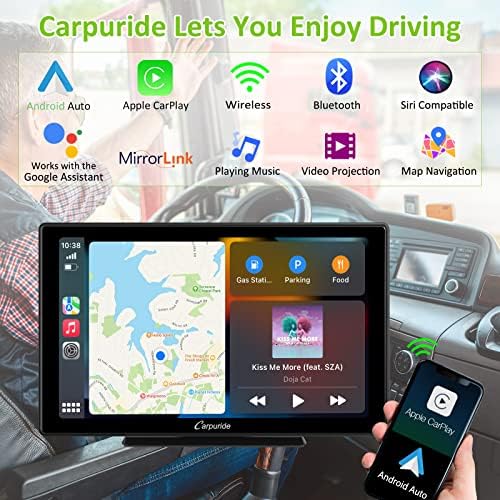 2023 Најновиот Карпурид 9 Инчен Екран На Допир Безжичен Apple Carplay Android Автоматски Пренослив Автомобилски Радио Приемник Mp5 Плеер Со