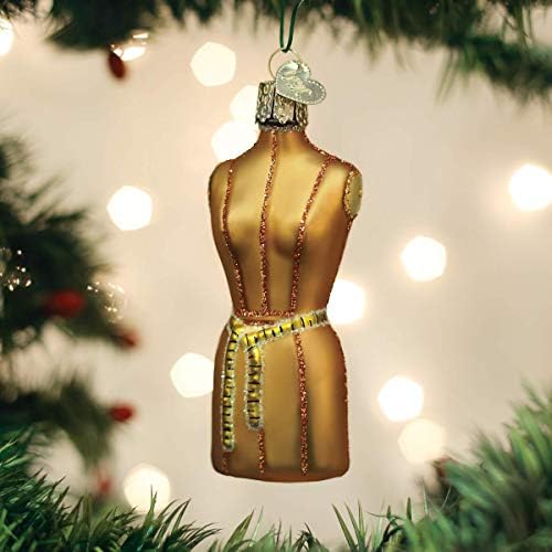 Стариот свет Божиќен фустан формира стакло разнесени украси за новогодишна елка
