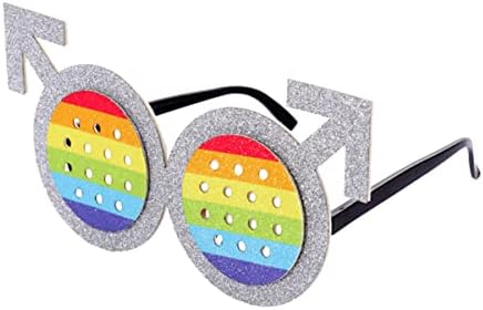 Нолитој 2 парчиња виножито со фото -забави за очила за очила за костуми означуваат геј карневалски машки смешни реквизити за