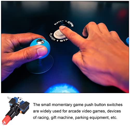 Копчиња за притискање на играта на подметнување на играта со црвена LED светлина со микро прекинувачи [за аркадна игра] -33mm/12V/6 компјутери