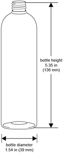 Премиум есенцијално масло 4 унца Космо тркалезни шишиња, ПЕТ пластично празно полнење без БПА, со црни/природни врвни капаци на пресврт