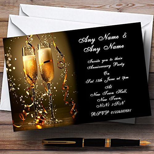 Картичка Зоолошката Градина Црн Шампањ Свадба Годишнината Партија Персоналните Покани