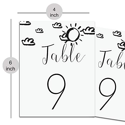 Број на Табела За печатење Знаци Броеви На Табели За Свадба, Годишнина, Роденденска Забава, Банкет , Божиќна Забава-Бело