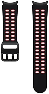 SAMSUNG Galaxy Watch4 Класичен Бенд За Часовници За Екстремни Спортови За Мажи И Жени, Дише, Силикон Со Високи Перформанси, Среден/Голем, Црн/Црвен