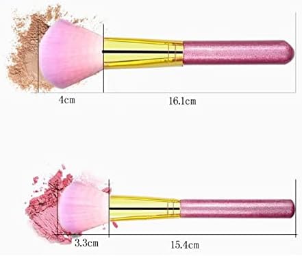 SCDZS 9PCS четка за шминка постави сјајни сјајни кристални фондации за мешање на моќност контура козметичка убавина алатка за шминка