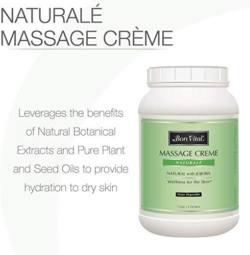 Bon vital 'Crème за масажа на Naturale, крема за професионална терапија за масажа со природни состојки за масажа на земја и релаксирачка масажа,