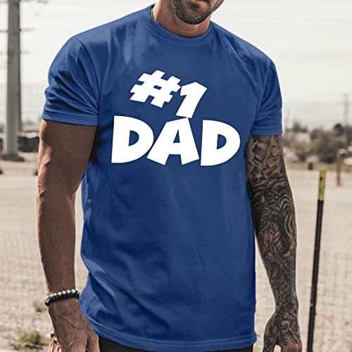 Спортски кошули за мажи летен ракав Т блуза кошула вратот врвови татко обична тркалезна кошула Краток машки ден