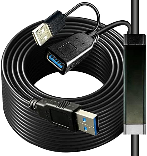 USB Extender Cable 30FT, USB 3.0 Extender, USB 3.0 Extender Cord Coder компатибилен со веб -камери, камери, телефони, USB центри, глувци,