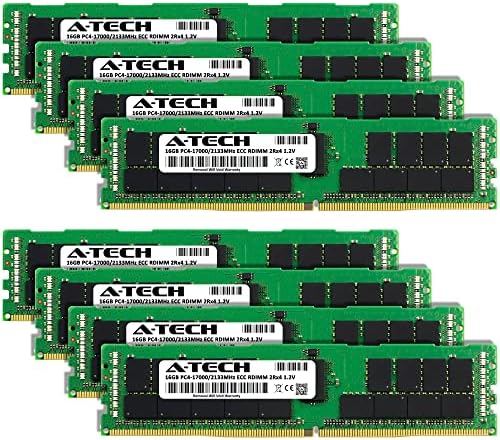 A-Tech 128gb Комплет Меморија RAM МЕМОРИЈА За Dell R630-DDR4 2133MHz PC4 - 17000 ECC Регистрирани RDIMM 2Rx4 1.2 V-Сервер