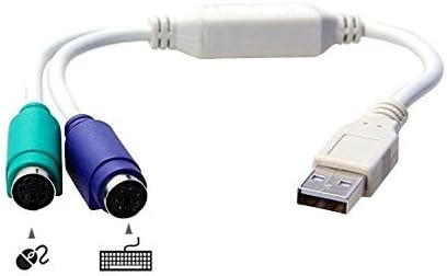 Imbaprice USB до двојно адаптер PS/2, за глувче и тастатура - црна