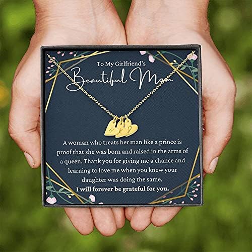 Накит за картички за пораки, рачно изработени ѓердан- Иницијативи за персонализирани подароци Херст, за девојка мама, мама подарок, на