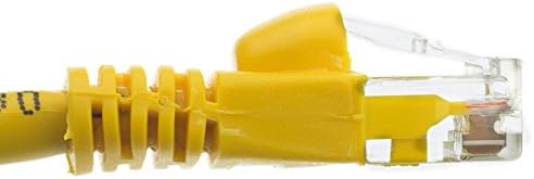 Edragon Cat6a жолт кабел за лепенка Етернет, безгласен/обликуван багажник, 75 стапки - 2 пакувања