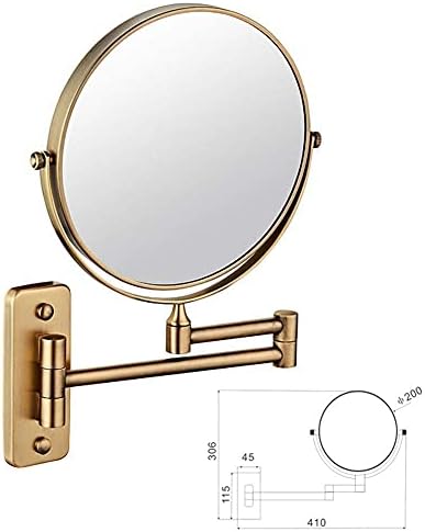 Огледало За Бричење Футени Огледало За Шминка Поставено на Ѕид 8-инчен Двострано Вртливо Огледало На Ѕид, Продолжување На Преклопување Бања