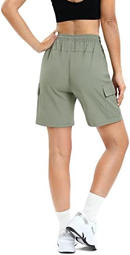 Женски женски 7 “пешачки шорцеви со џебови Брзи суви лесни летни шорцеви за жени кои патуваат атлетски голф