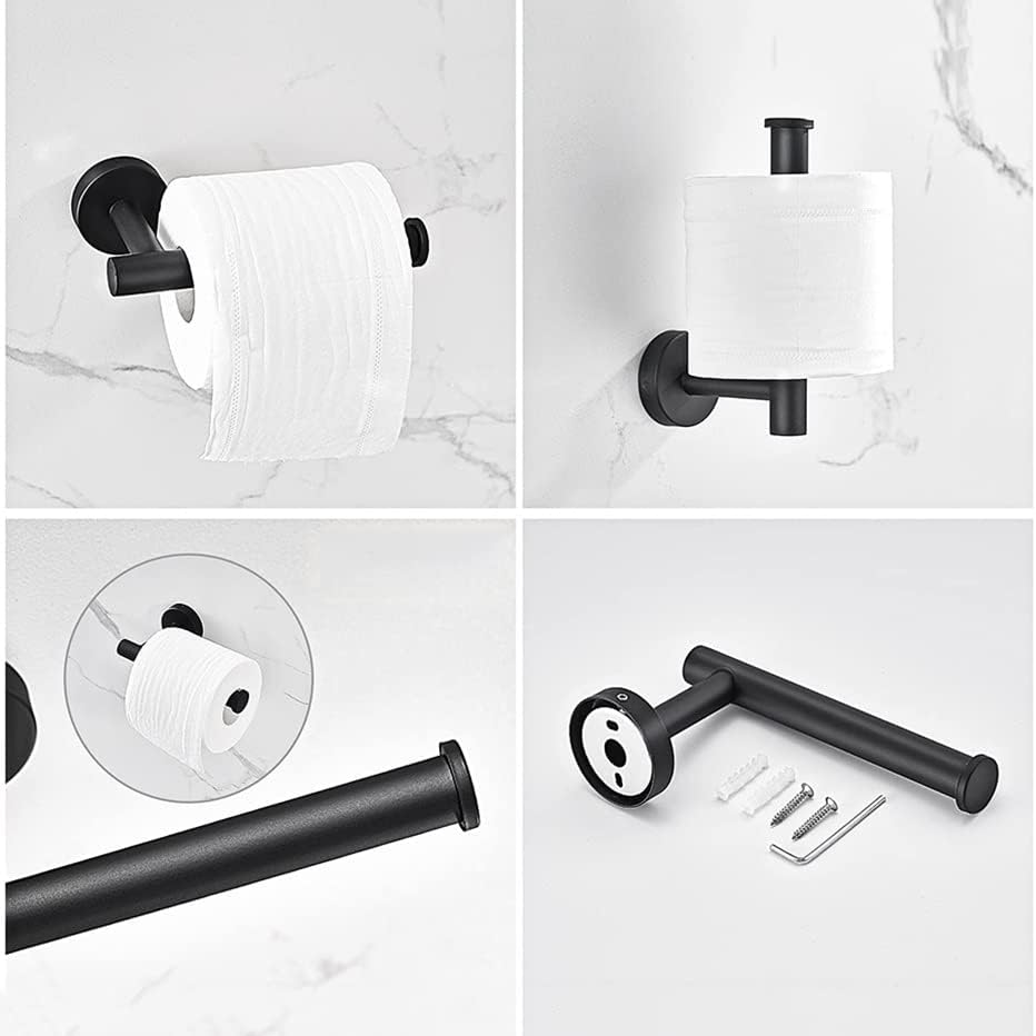 TFIIEXFL бања хардверска облека, кука кука од не'рѓосувачки челик Дизајн за вежбање Бар тоалета за тоалети, држач за хартија, ринг -лавичка