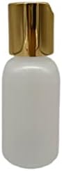 24 пакет - 1 мл - природни пластични шишиња во Бостон - капаче за злато диск - за есенцијални масла, парфеми, производи за чистење