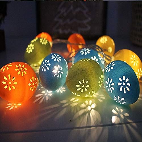Awear Велигденски јајца Велигденски украси 10/20/40 LED светло водоотпорна батерија управувана со самовила светла, велигденски украси
