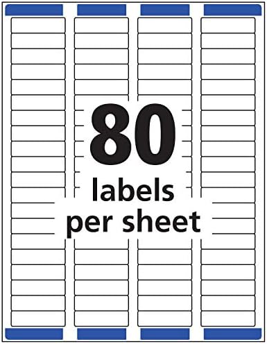 Eryвори Лесни Етикети За Враќање На Кора За Инк-Џет Печатачи 1/2 х 1-3/4, Пакување од 2.000