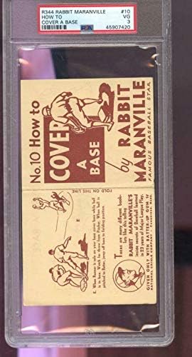 Спортски меморијали 1936 R344 Национален зајаци за зајаци Маранвил 10 Како да се покрие база PSA 3 картичка - додатоци за бејзбол