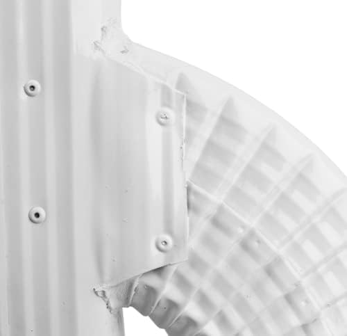 Downspout Gutter y Конектор 3x4 исправен, екстензии на охранли за дожд - високи сјајни бели