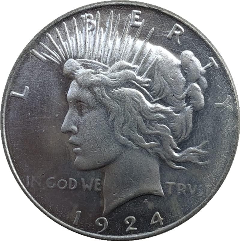 1924-Стр Американски Монети Месинг Сребрени Антички Занаети Странски Комеморативна Монета Колекција