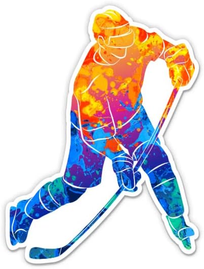Хокеј на мраз, шарен - 12 винил налепница водоотпорен деклас
