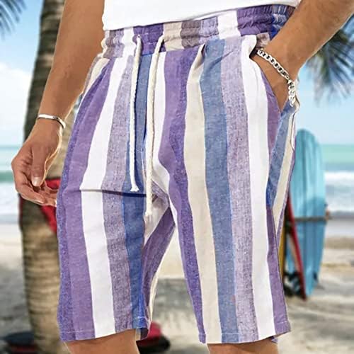 Миашуи шорцеви за мажи атлетски џебови мажи каприс случајни лесни шорцеви со влечење еластична плажа на половината лабава