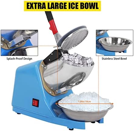 Carivia 110V Електричен мраз за бришење на мраз, преносен не'рѓосувачки челик 4 лопати мраз избричена машина, 300W 2200rpm производител