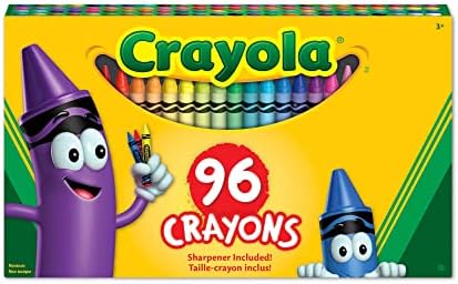 Binney & Smith 8093019188874 Crayola Standard Crayon Set, голема кутија од 96 играчки