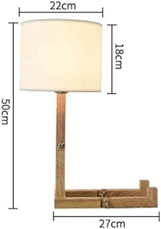 ZXZB читање ламба за ламба LED биро ламба за деца спална соба прилагодлива покрај масата за маса, дрво ноќна светлосна дневна соба за ламби