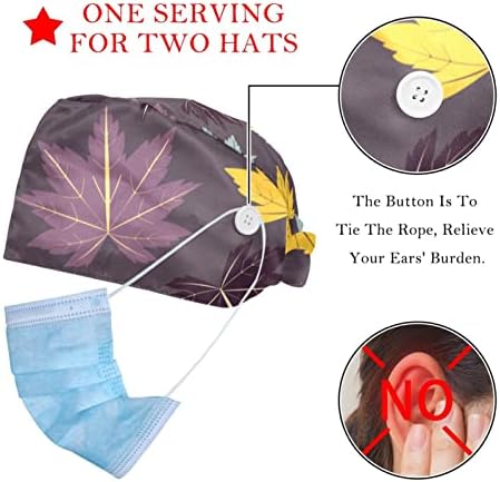 Deyya 2 пакувања Работно капаче со копче и џемпери за жени со долга коса прилагодлива вратоврска хартија авиони