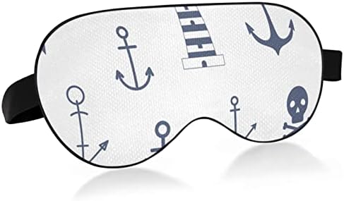 Унисекс спиење маска за очи морнарица-науутично-симболи ноќно спиење маска удобно покритие за сенка за спиење на очите