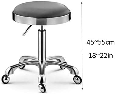 Килими сечење столче фризери со тркала ， столче за фризери со зелено синтетичко кожено седиште ， прилагодлива висина 45-55
