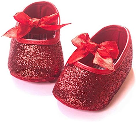 Чевли за девојчиња од оаинит Мери Janeејн Флас Анти-лизга, принцеза венчаница, новороденче девојче мека лесна креветче чевли