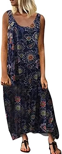 Фрагрен фустан со краток ракав за жени, модни жени лабави безлегален печатење ретро секојдневен фустан