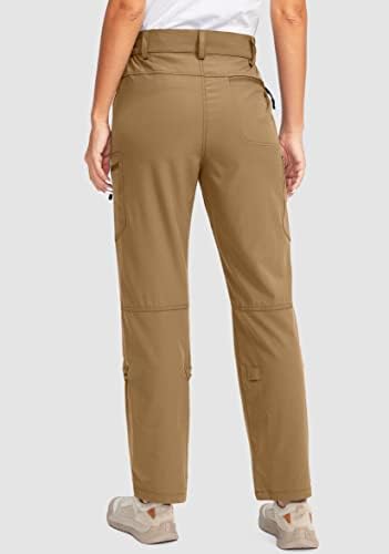 G Постепени женски пешачки панталони со џебови со патенти, кабриолет, лесен, брзо суво истегнување на панталони за кампување