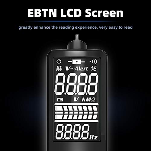 Bside EBTN LCD мултиметар 3-линиски приказ Вистински RMS автоматски џеб дигитален волт-фреквенција на фреквенција на фреквенција Континуитет напон V-Alert Tester со аналогни ле?
