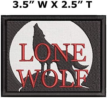 Осамен волк тактички изрека морална воена ознака извезена премиум лепенка DIY железо или шиење декоративна значка за амблем опрема за опрема