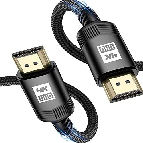 sweguard HDMI Кабел 6.6 ft [4K@60Hz, 1440p@144hz], HDMI 2.0 Кабел Со Голема Брзина 18gbps Позлатени Најлон Плетенка HDMI Кабел Поддршка